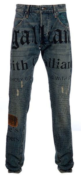 john galliano jeans paris.